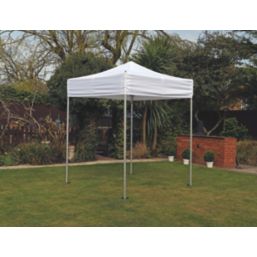 Mini Marquees  6' 6" x 6' 6" (Nominal) Hip Fabric Gazebo White