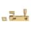 Smith & Locke Necked Door Bolt Polished Brass 50mm