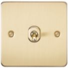 Knightsbridge  10AX 1-Gang 2-Way Light Switch  Brushed Brass