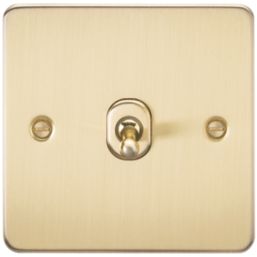 Knightsbridge  10AX 1-Gang 2-Way Light Switch  Brushed Brass
