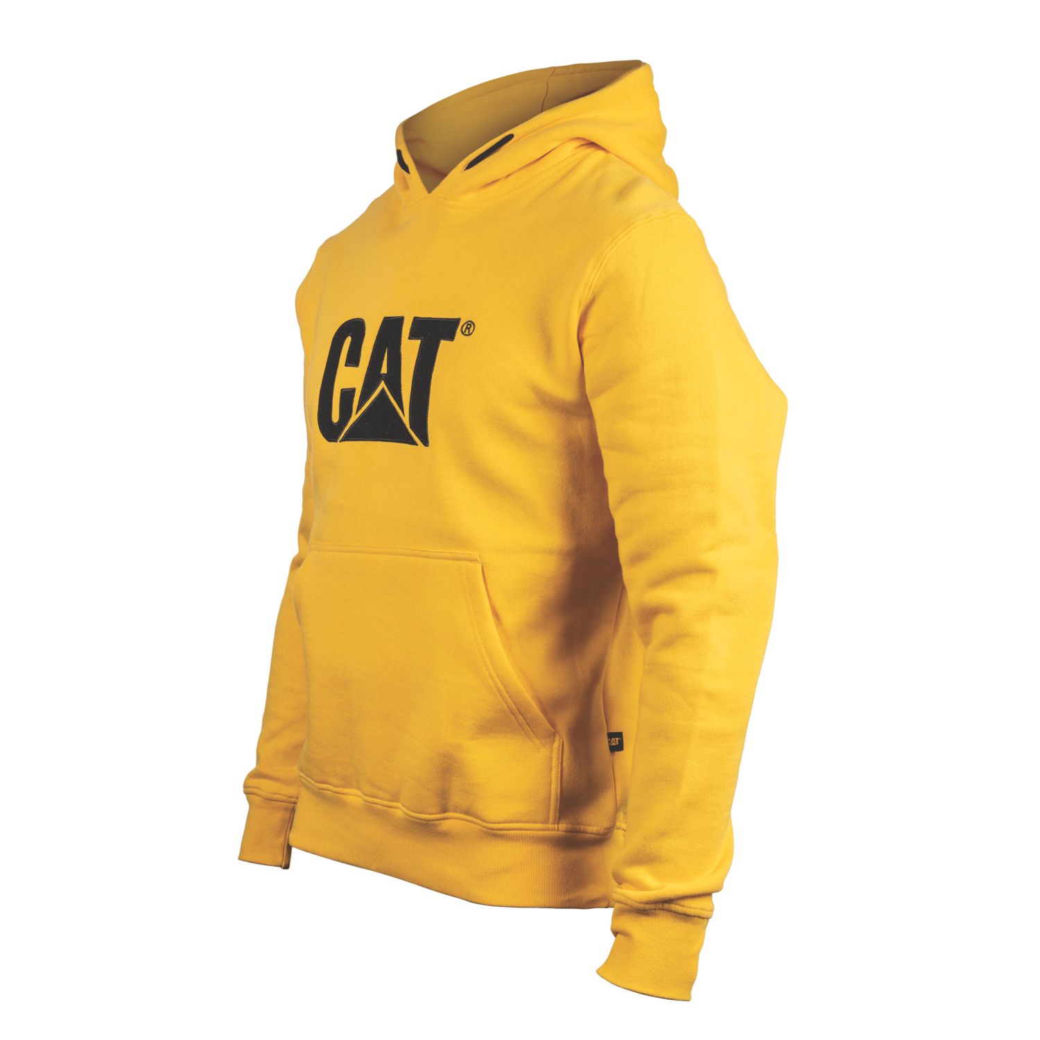 CAT Trademark Hooded Sweatshirt Yellow/Black X Large 46-48" Chest (535VF)