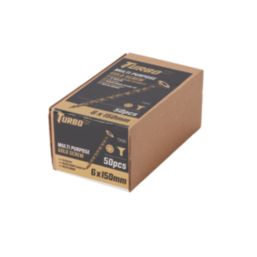 Turbo TX  TX Double-Countersunk  Multipurpose Screws 6mm x 150mm 50 Pack