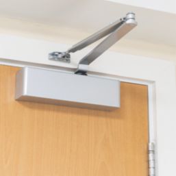 Smith & Locke 2-4 Series Fire Rated Overhead Door Closer Silver