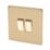 Varilight  10AX 2-Gang 2-Way Light Switch  Brushed Brass