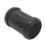 FloPlast Push-Fit Straight Coupler Black 40mm x 40mm