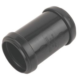 FloPlast Push-Fit Straight Coupler Black 40mm x 40mm