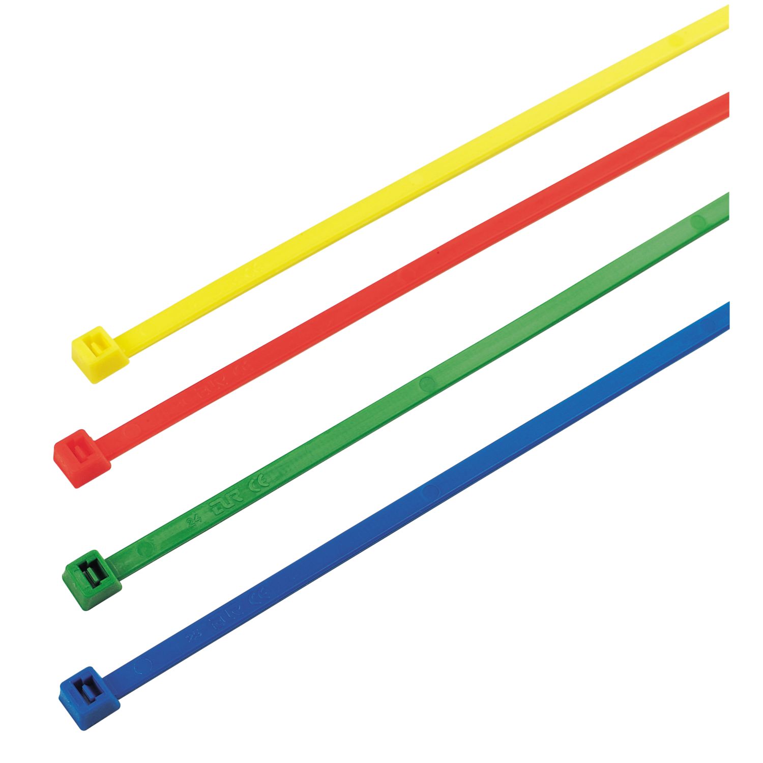 Essentials Cable Ties Red/Green/Blue/Yellow 200mm x 4.5mm 200 Pack (53684)