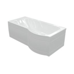 Nebraska Shower Bath Right-Hand Acrylic No Tap Holes 1700mm