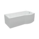 Nebraska Shower Bath Right-Hand Acrylic No Tap Holes 1700mm