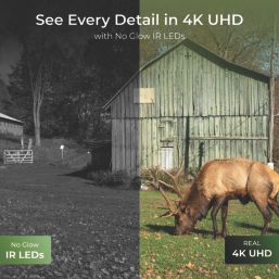 Reolink G450 Ranger Solar-Powered Black & Green Wired or Wireless 4K Indoor & Outdoor Cylinder Security Camera