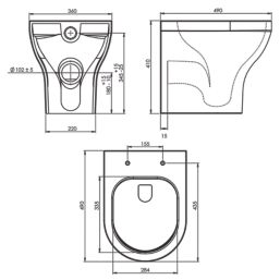 Brixton Soft-Close Standard Back-to-Wall Pan with Quick-Release Seat