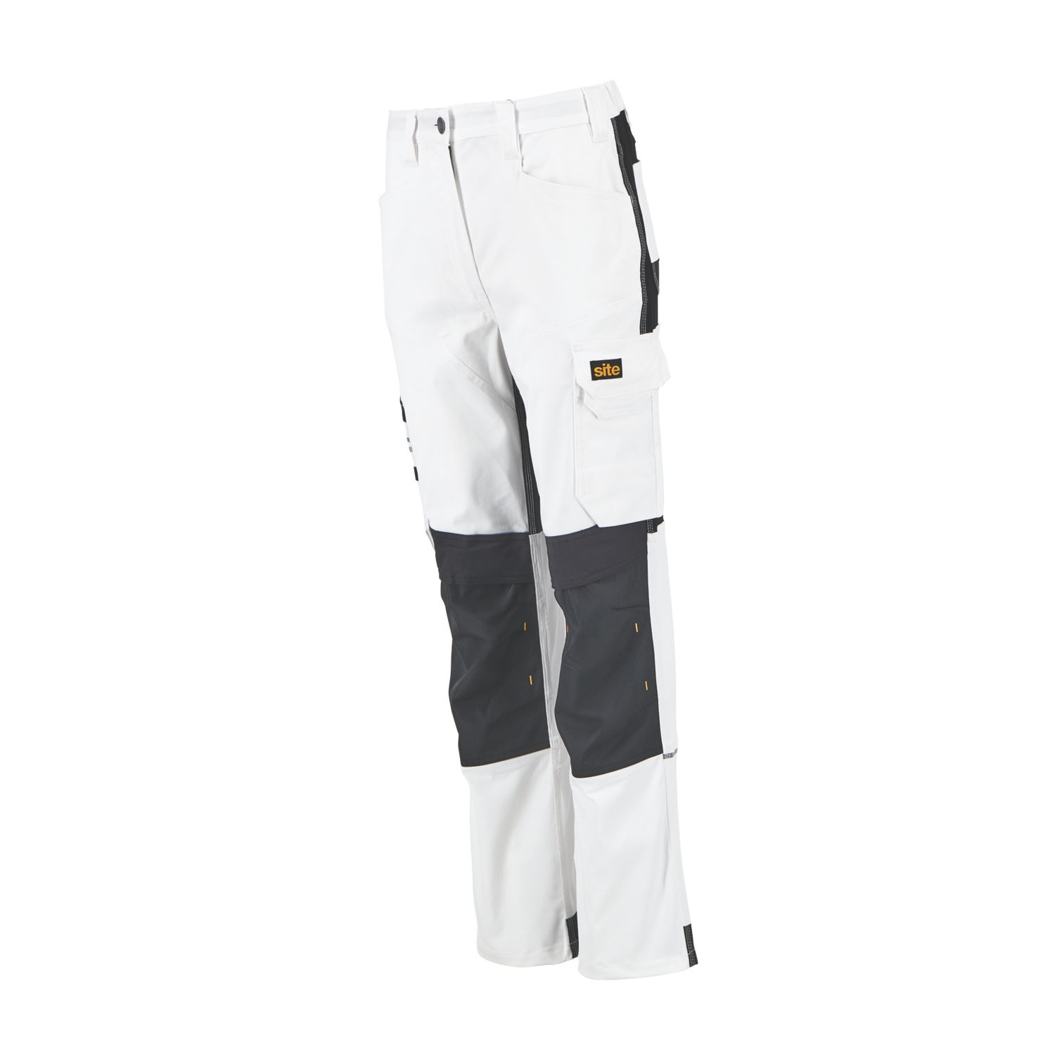 Site Kilani Womens Stretch Trousers White / Grey Size 18 30" L (536CN)