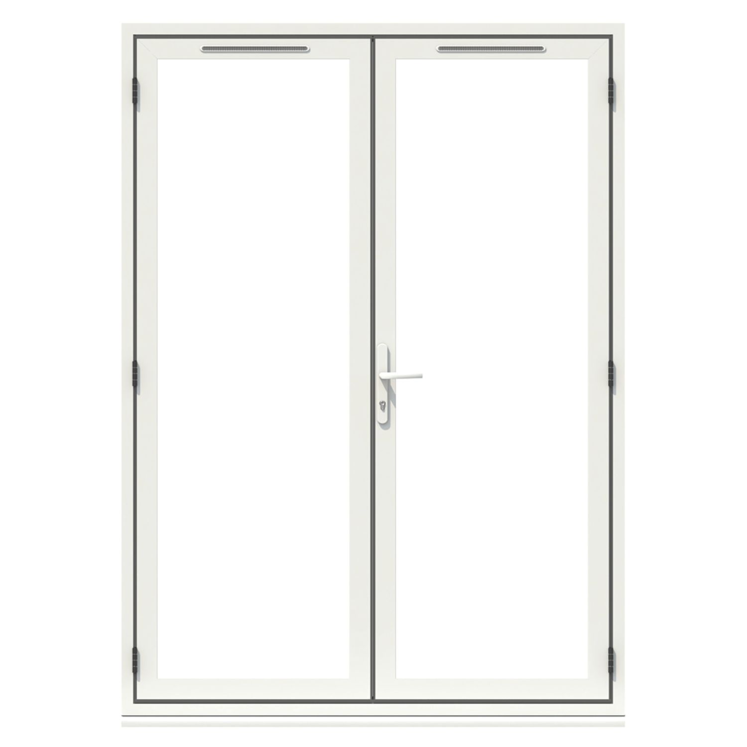 Green & Taylor White Double-Glazed Aluminium French External Doors 2090mm x 1490mm (536CT)