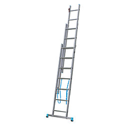 Mac Allister  3-Section 3-Way Aluminium Combination Ladder  4m