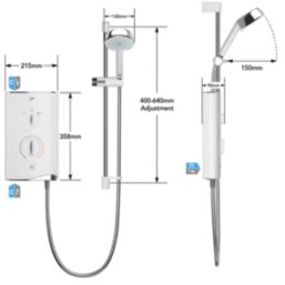 Mira Sport White/Chrome 9kW  Electric Shower