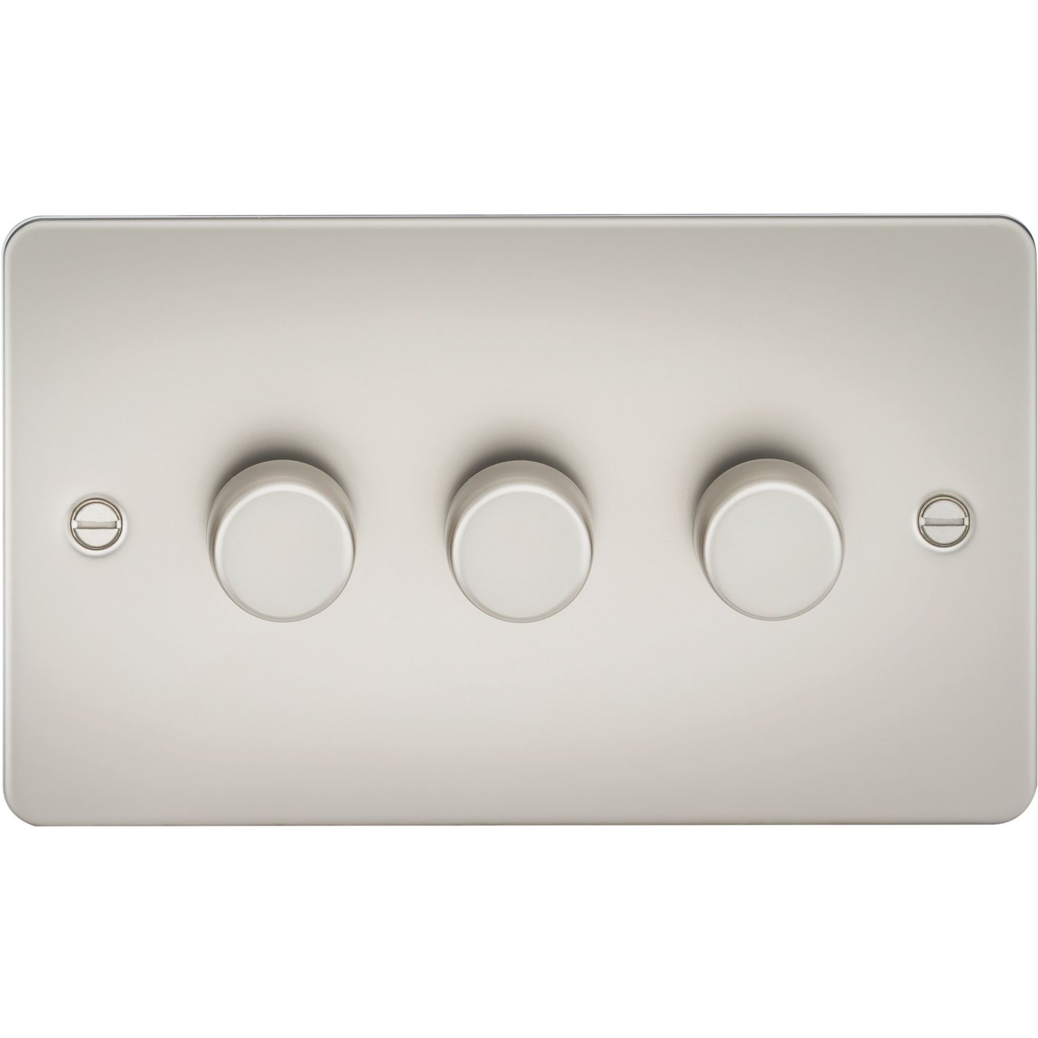 Knightsbridge 3-Gang 2-Way LED Intelligent Dimmer Switch Pearl (536PY)