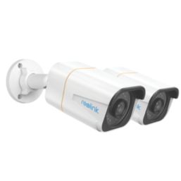 Reolink NVC-B10M2PK White Wired 4K Indoor & Outdoor Bullet Add-on Cameras 2 Pack