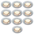 Electralite Yate Fixed  Fire Rated Downlights Chrome 10 Pack