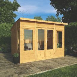 Mercia Helios  9' 6" x 7' 6" (Nominal) Pent Timber Summerhouse