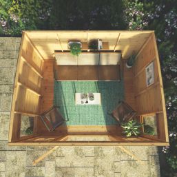 Mercia Helios  9' 6" x 7' 6" (Nominal) Pent Timber Summerhouse