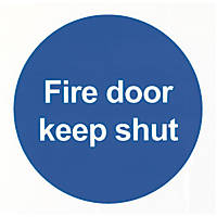 Nite-Glo  Photoluminescent "Fire Door Keep Shut" Sign 100 x 100mm