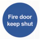 Nite-Glo  Photoluminescent "Fire Door Keep Shut" Sign 100mm x 100mm