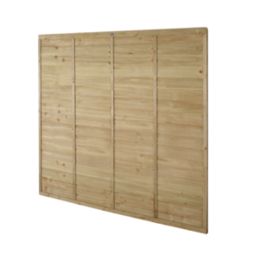 Forest Super Lap  Fence Panels Natural Timber 6' x 6' Pack of 9
