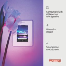 Warmup Bright Porcelain 7iE Underfloor Heating Thermostat with Smartcare