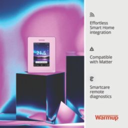 Warmup Bright Porcelain 7iE Underfloor Heating Thermostat with Smartcare