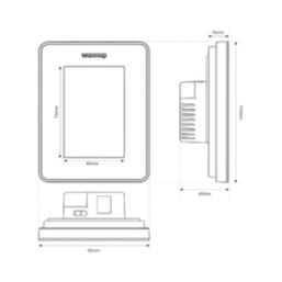 Warmup Bright Porcelain 7iE Underfloor Heating Thermostat with Smartcare