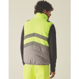 Regatta Hi-Vis Two-Tone Thermal Bodywarmer Yellow 2X Large 54.3" Chest