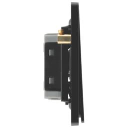 British General Evolve 20A 16AX 1-Gang Intermediate Light Switch Matt Black