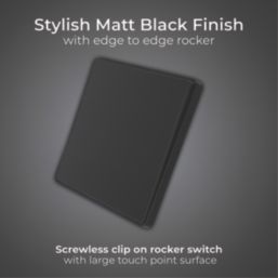 British General Evolve 20A 16AX 1-Gang Intermediate Light Switch Matt Black