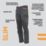Site Allman Multi-Pocket Stretch Work Trousers Grey / Black 30" W 32" L