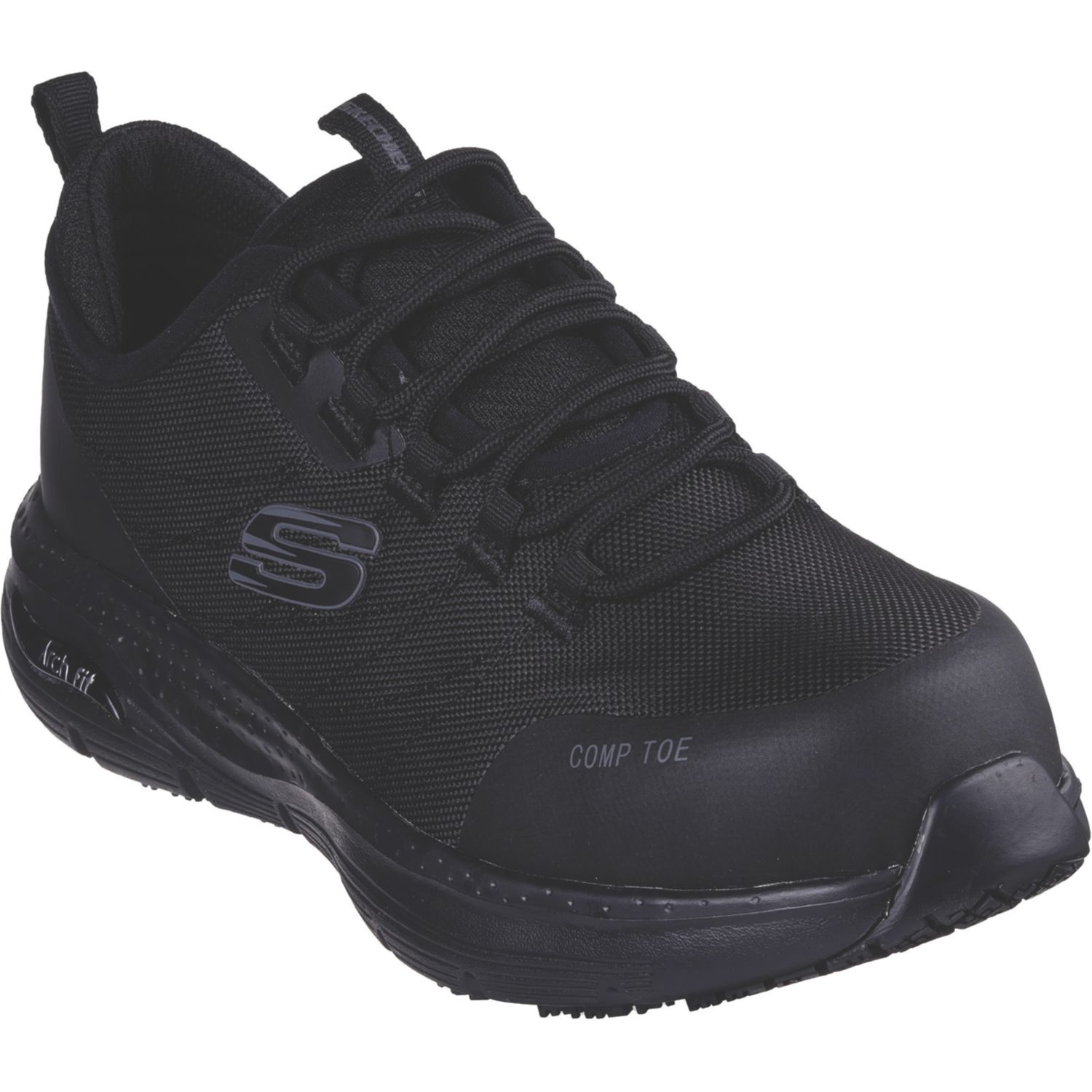 Skechers Size 6 Womens Black Safety Trainers (537CW)