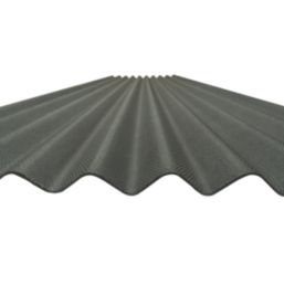 Corrugated Bitumen Roofing Sheets Green 2000mm x 2.2mm x 930mm 5 Pack