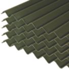 Corrugated Bitumen Roofing Sheets Green 2000mm x 2.2mm x 930mm 5 Pack
