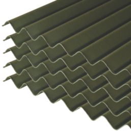 Corrugated Bitumen Roofing Sheets Green 2000mm x 2.2mm x 930mm 5 Pack
