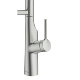 Clearwater Alasia Pull-Off Twin Spray Head Tap Brushed Nickel PVD