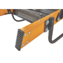 Werner Fibreglass 1.28m 2 Step Platform Step Ladder With Handrail