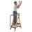 Werner Fibreglass 1.28m 2 Step Platform Step Ladder With Handrail