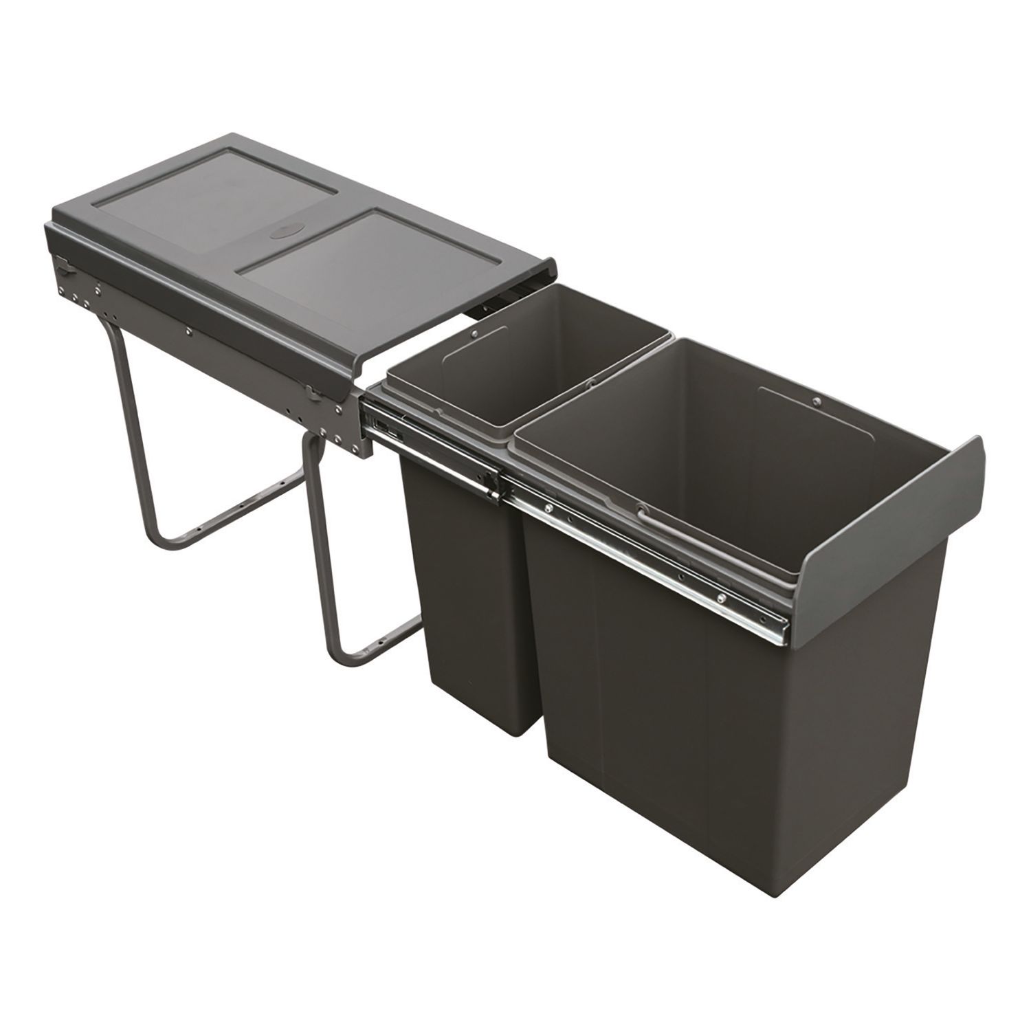 Hafele Kitchen Cabinet Pull-Out Bin Grey 30Ltr (537JY)