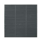 Forest  Double-Slatted  Fence Panels Anthracite Grey 6' x 6' Pack of 4