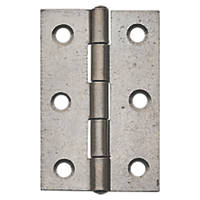 Self-Colour  Fixed Pin Butt Hinges 75 x 49mm 2 Pack