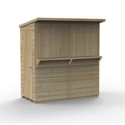 Forest  6' x 3' (Nominal) Pent Shiplap Timber Bar & Garden Store