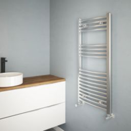 Flomasta 1000mm x 500mm 985BTU Chrome Curved  Towel Radiator