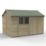 Forest Timberdale 12' x 8' 6" (Nominal) Reverse Apex Tongue & Groove Timber Shed with Base & Assembly