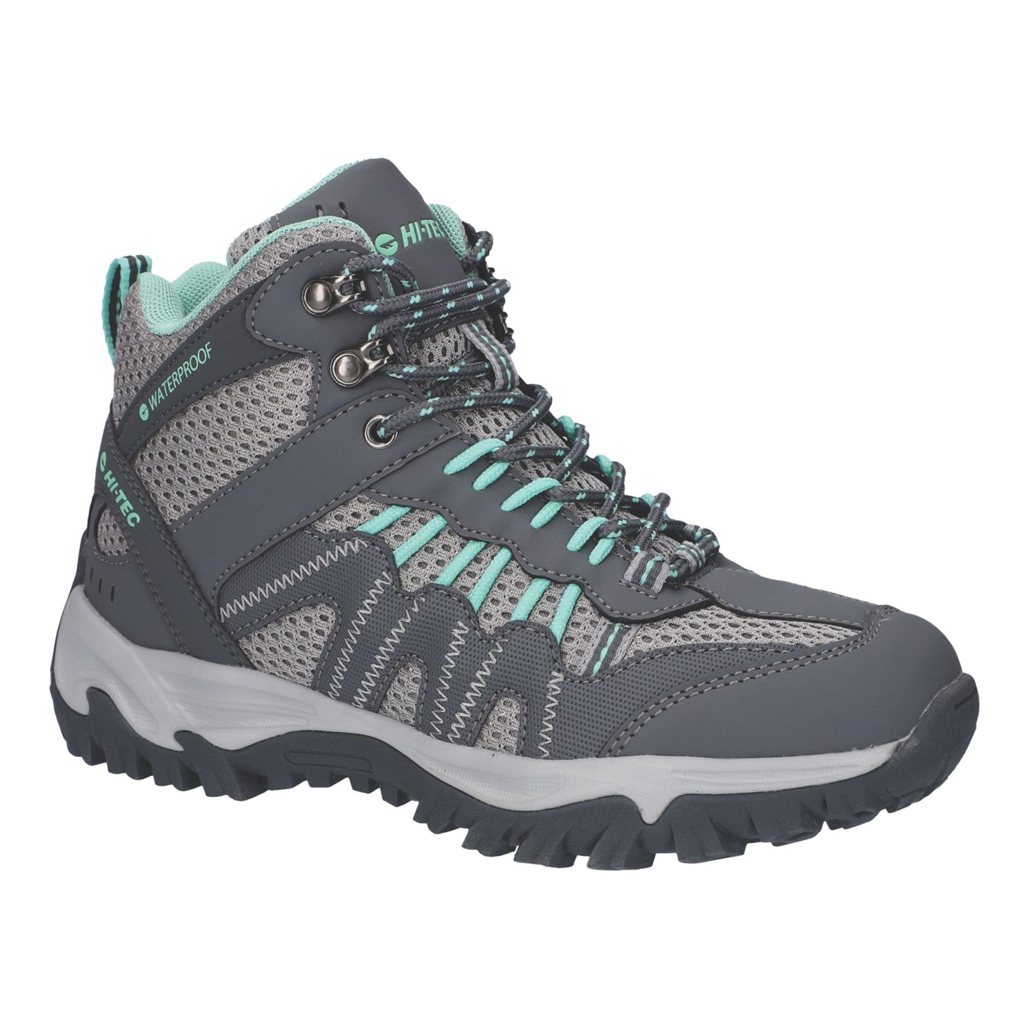 Hi-Tec Jaguar Mid Size 7 Womens Grey Waterproof Non Safety Work Boots (537XE)