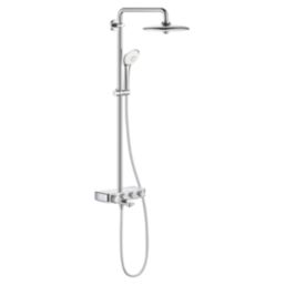 Grohe Euphoria SmartControl 260  HP Rear-Fed Exposed Chrome Thermostatic Shower System with Bath filler