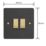 Varilight  10A 2-Gang 2-Way Light Switch  Matt Black with Colour-Matched Inserts